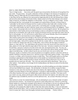 A Letter from Fr. Rogers 5/13/20
